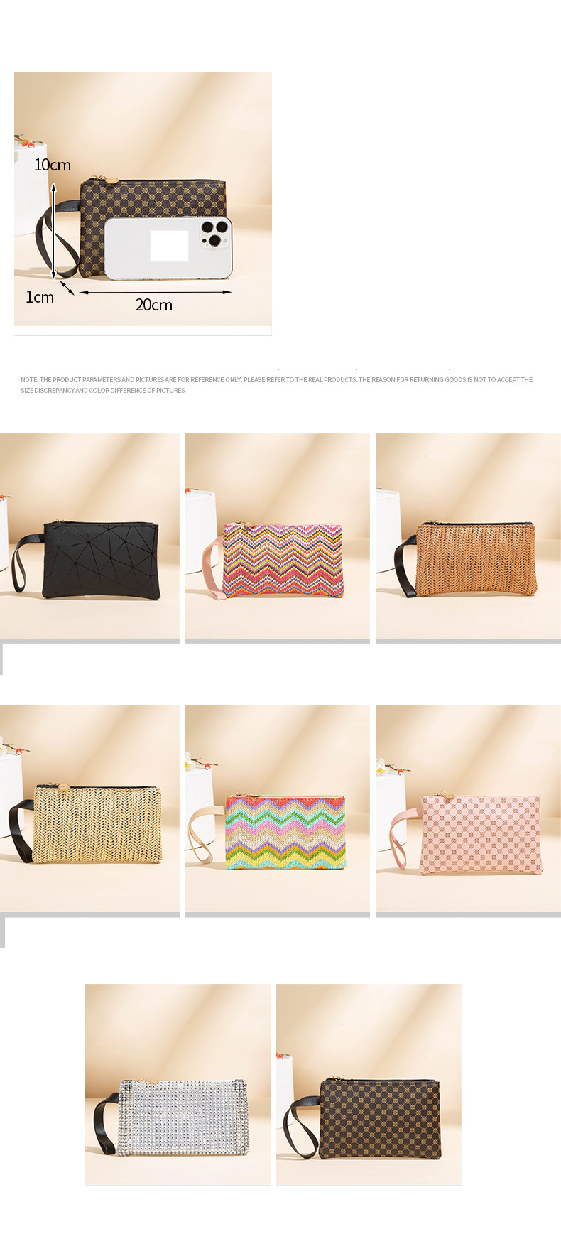 Purse Wallet Clutch Bag Personalized Colorful Water Ripple Print Clutch Bag Stylish Simple Presbyterian Woven Purse For Women_voghion.com