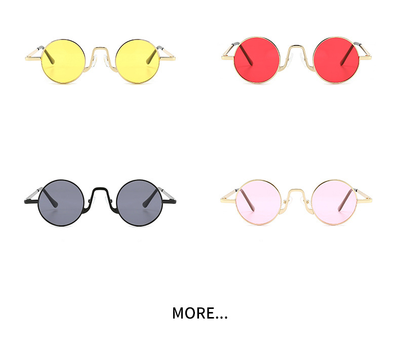 Unisex Prince Mirror Steampunk Retro Kleine runde Sonnenbrille Kleine Sonnenbrille mit kleinem Rahmen_voghion.com