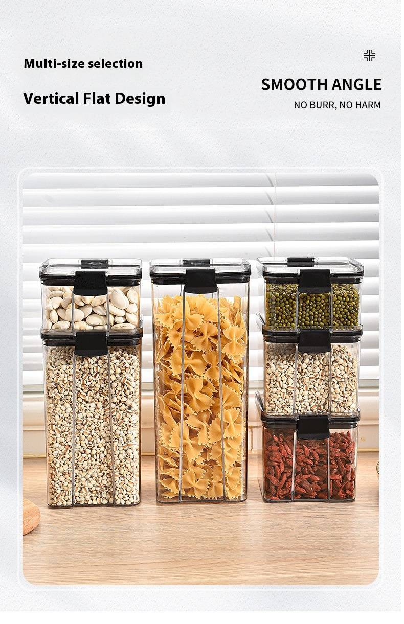 5-teiliges Set mit durchsichtigen PET-Lebensmittelbehältern – luftdichte Küchenbehälter für Getreide, Gewürze und Trockenfutter (BPA-freier Kunststoff)_voghion.com