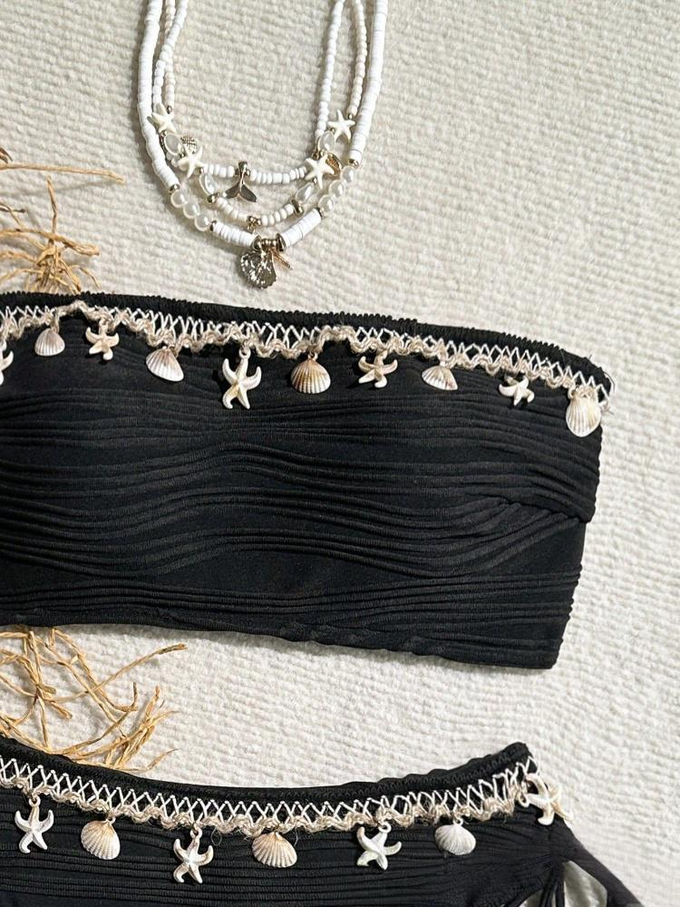 Damenbekleidung Neue Sexy Einfarbig Tube Top Shell Damen Strandurlaub Badeanzug Bikini_voghion.com