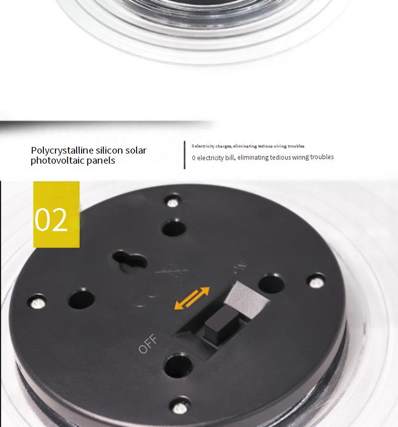 Luz LED solar para suelo: iluminación impermeable para jardín (blanco cálido/blanco frío, ABS resistente, fácil instalación)_voghion.com