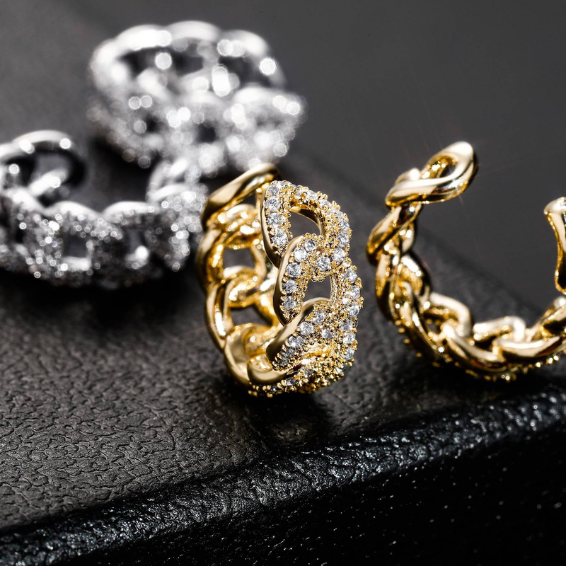 Earrings Exaggerated Oversized Zircon Earrings, Rings Inlaid With Diamonds, Diamond Earrings For Women, Personality, Temperament, High End_voghion.com