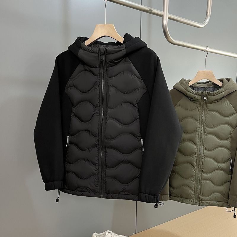 Lightweight Down Jacket With Hood, White Duck Down Filling, Warm & Stylish Winter Coat For Men And Women (Black/Green, Sizes M-3xl)_voghion.com