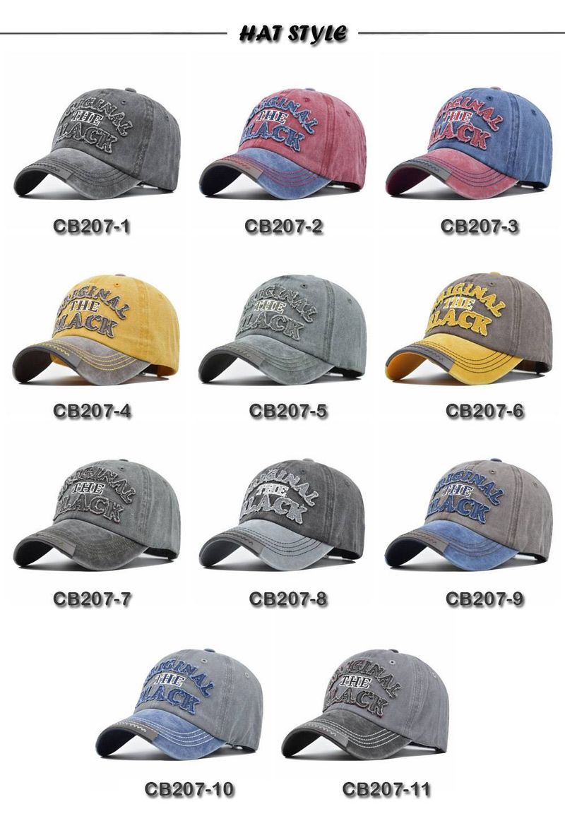 Unisex Washed Baseball Cap – 3D Embroidered Letter Snapback (Vintage & Adjustable)_voghion.com