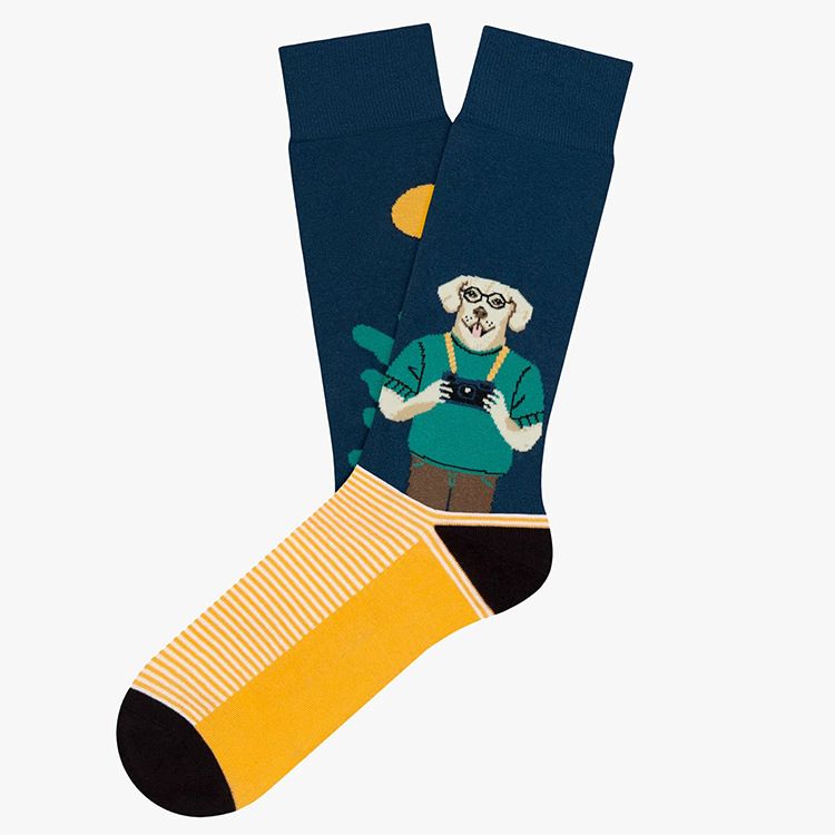 Calzini da skateboard alla moda a metà polpaccio, in cotone jacquard alla moda, con motivo a cane dei cartoni animati, 2025d_voghion.com