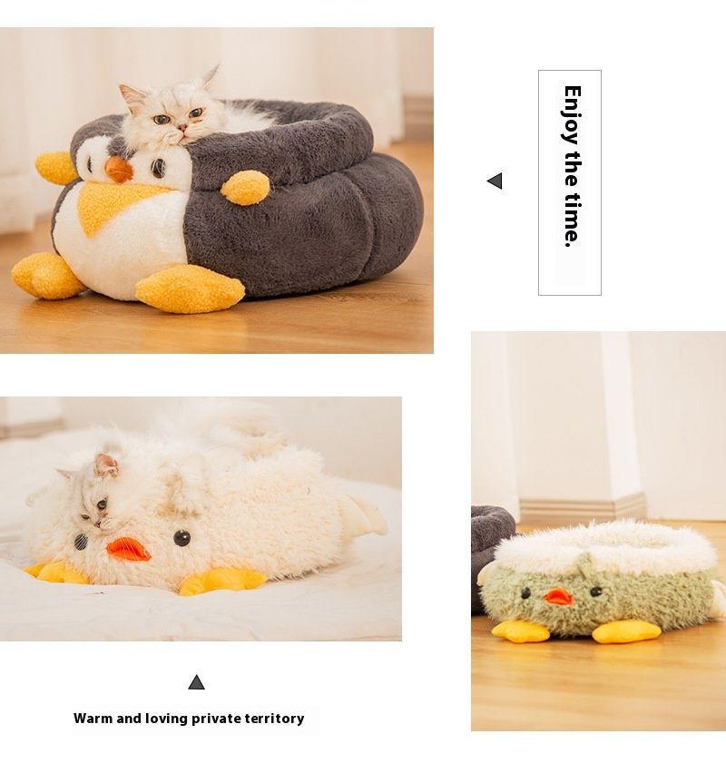 Dingdong Penguin Four Seasons Universal Sleeping Mat Inverno Caldo Deep Sleep Cat Nest_voghion.com
