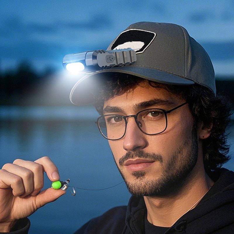 Magnetic LED Flashlight 180 Degree Rotating Head Mini Flashlight Waterproof Compact Magnet Work Light For Outdoor Emerge_voghion.com