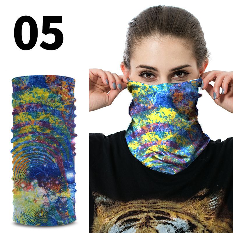 LazyZoom American Sports Magic Multi-functional Seamless Transformable Cycling Headband Face Mask Bandana_voghion.com