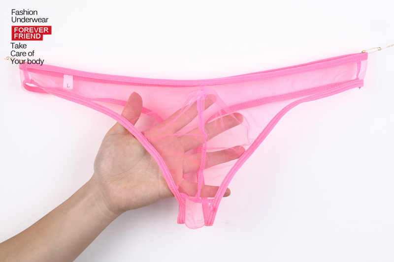 Intimo da uomo in rete che modella la prospettiva pantaloni da uomo a vita bassa borsa di grandi dimensioni trench perizoma intimo da uomo_voghion.com