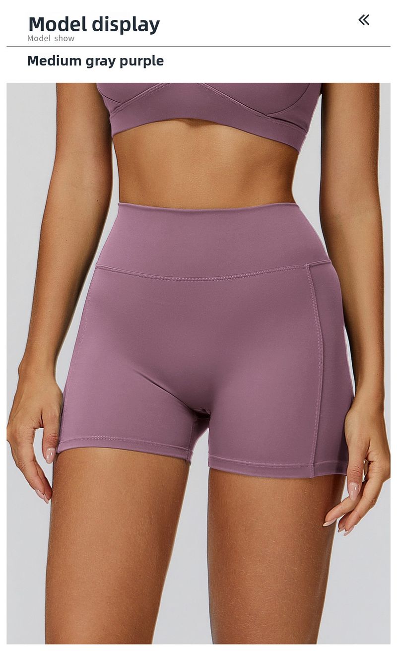 Zechuang Szczotkowane, obcisłe spodenki do jogi z wysokim stanem i marszczeniami dla kobiet, do biegania na świeżym powietrzu, do fitnessu i sportu 9308_voghion.com