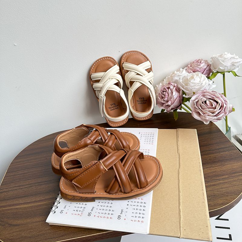Sandali estate 2025 nuovi bambini principessa alla moda bambine suola morbida neonato scarpe romane_voghion.com
