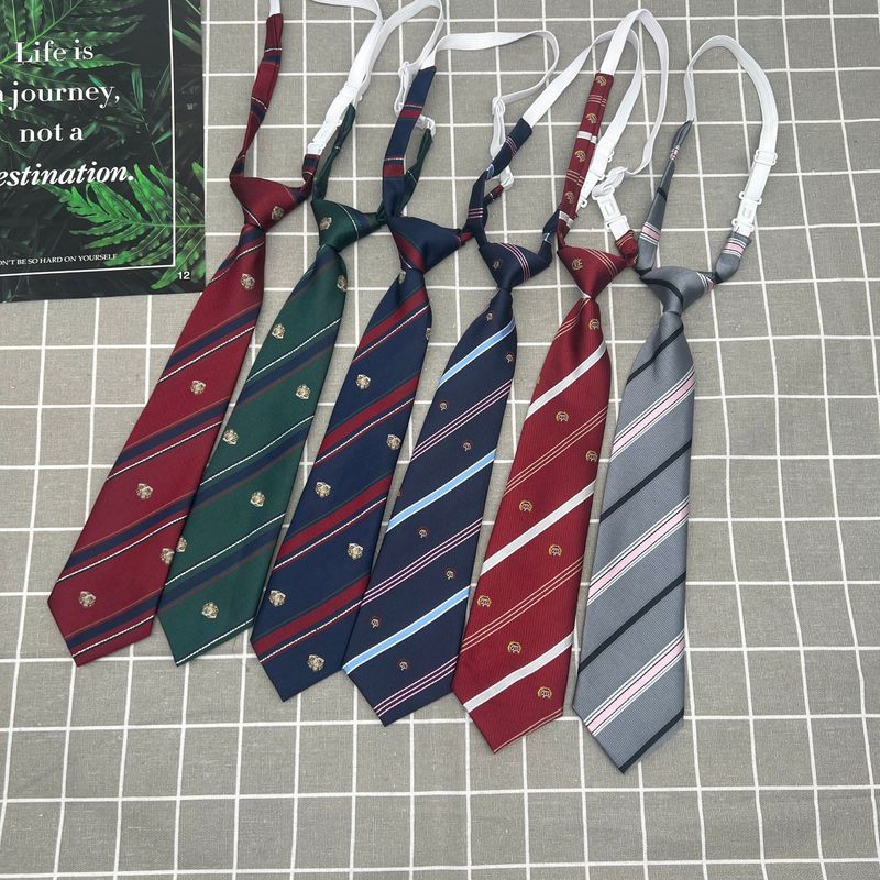 Papillon marrone da uomo per abito da laurea, stile college, a righe rosse e oro, per donna, per foto di laurea_voghion.com