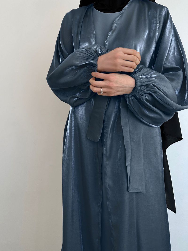 Muslimisches Kleid Offenes Abaya Frauen Bescheidene Kleider Jalabiya Strickjacke Robe Schärpen Ramadan Marokko Dubai Abayas Kaftan Eid Vestidos_voghion.com