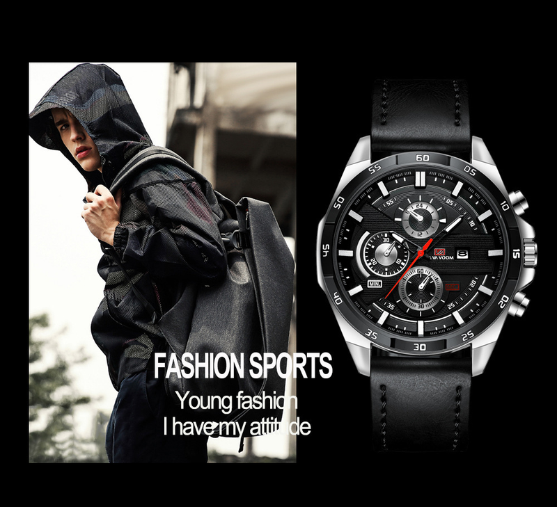 VA VA VOOM Trendy Men's Trendy Cool Calendar Men's Watch Tungsten Steel Watch Non Mechanical Quartz Steel Belt Men's Watch_voghion.com