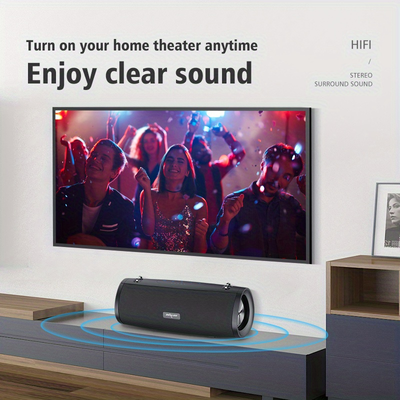 IJVERAAR S39 50W BT draadloze luidsprekers, draagbare subwoofer voor buiten, waterdicht IPX 7, draadloze luidspreker, dubbel_voghion.com