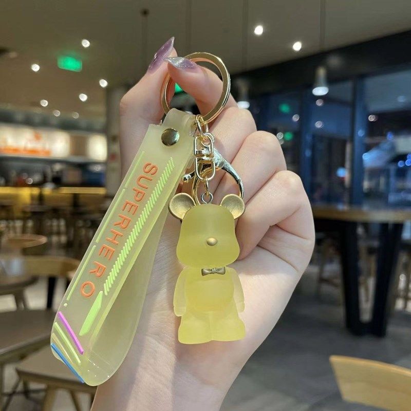 Porte-clés ours violent, mignon, pendentif de sac de voiture, poupée créative, porte-clés_voghion.com
