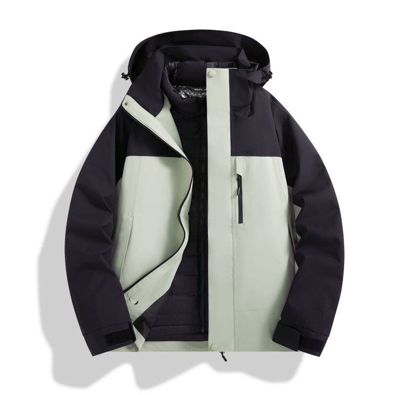 Giacca da alpinismo 3 in 1 con fodera completamente termosaldata, senza cuciture, con nastro adesivo, per uomo e donna_voghion.com