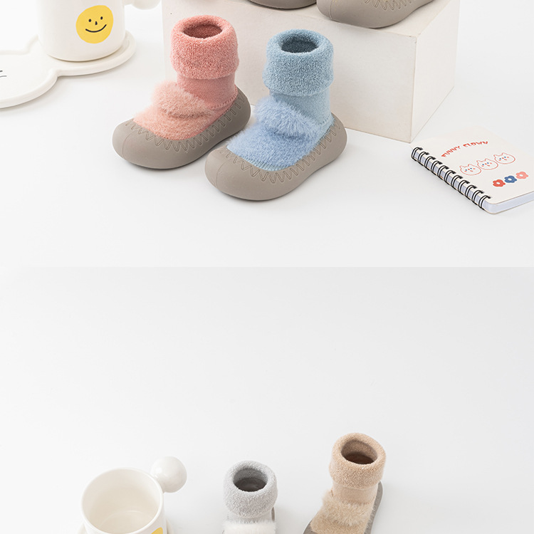 Autumn And Winter Baby Warm Lightweight Floor Shoes Boys And Girls Thick Hoop Socks Shoes For Children_voghion.com