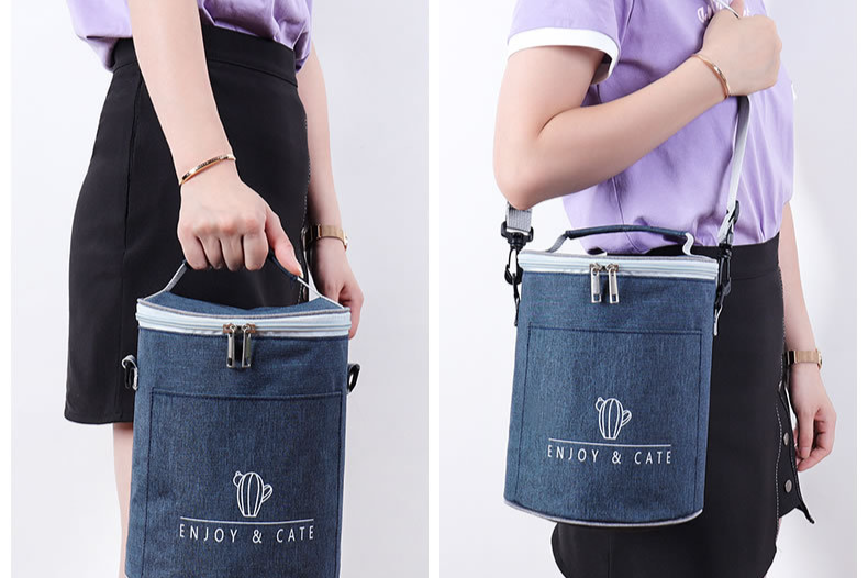 Bolsas funcionales, nuevo estilo, bolsa de almuerzo portátil de un solo hombro, gran capacidad, para trabajo, para mantener la frescura, bolsa de almuerzo redonda, bolsa gruesa de papel de aluminio._voghion.com