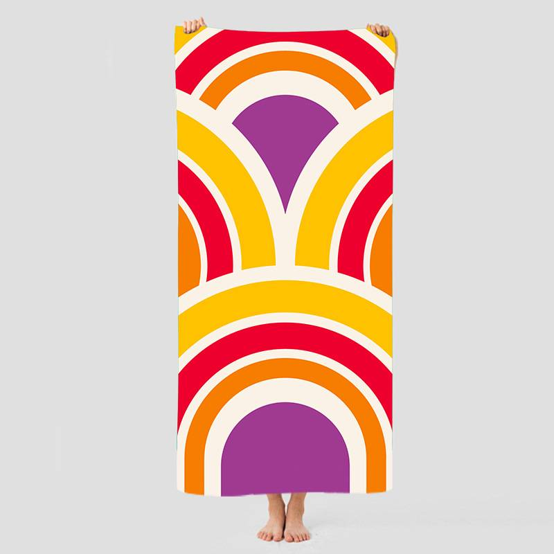 Mikrokiust rannarätik Kahepoolne sametine imav kiiresti kuivav vannirätik mereäärne ujumisrätik_voghion.com