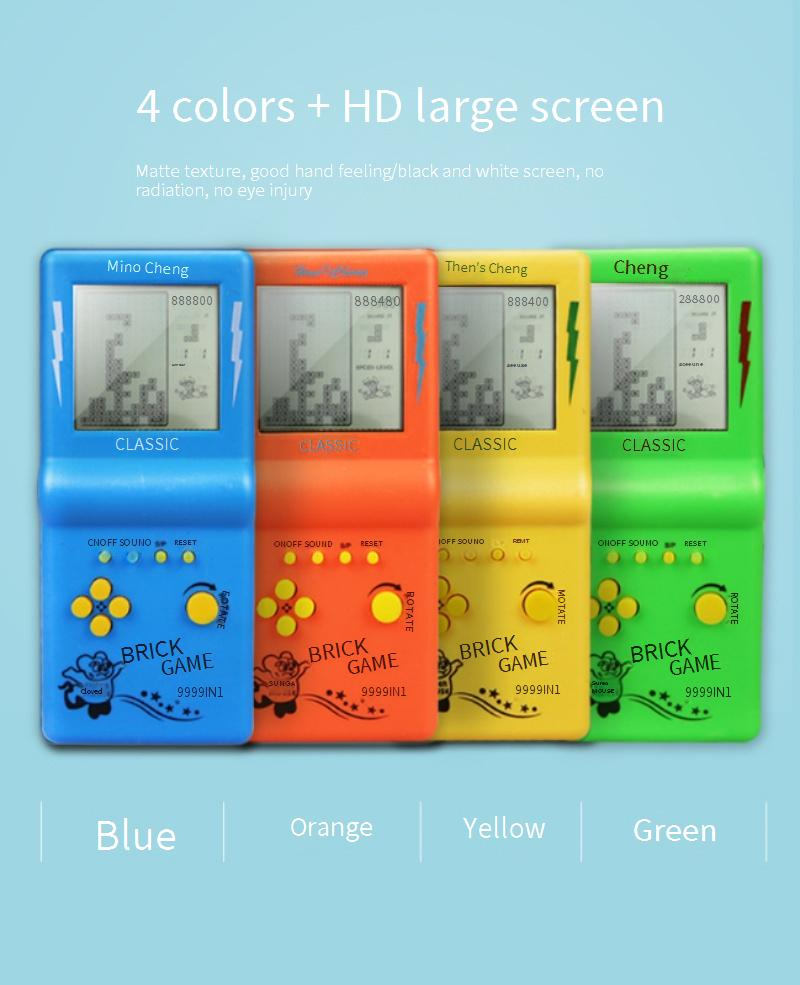 Video Game Consoles Large Screen Tetris Game Console Retro Nostalgic Classic Children's 8090 Handheld Game Console Electronic Toy_voghion.com