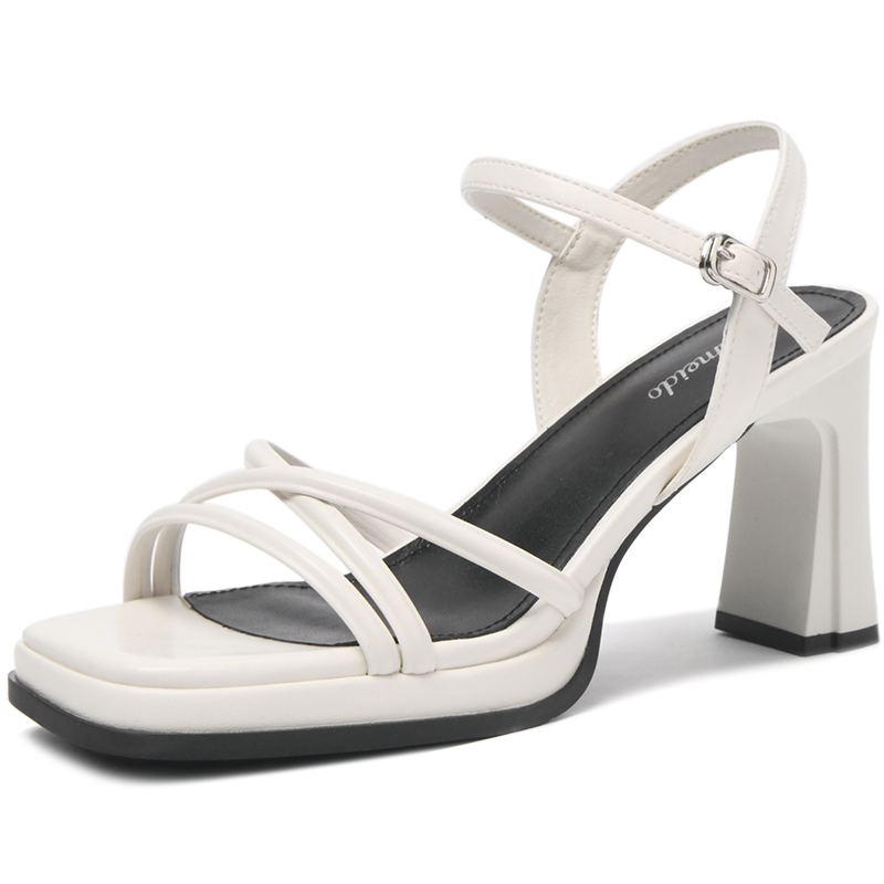 Cameido Scarpe Mary Jane con Tacco Alto e Punta Tonda in Pelle da Donna AD42309_voghion.com