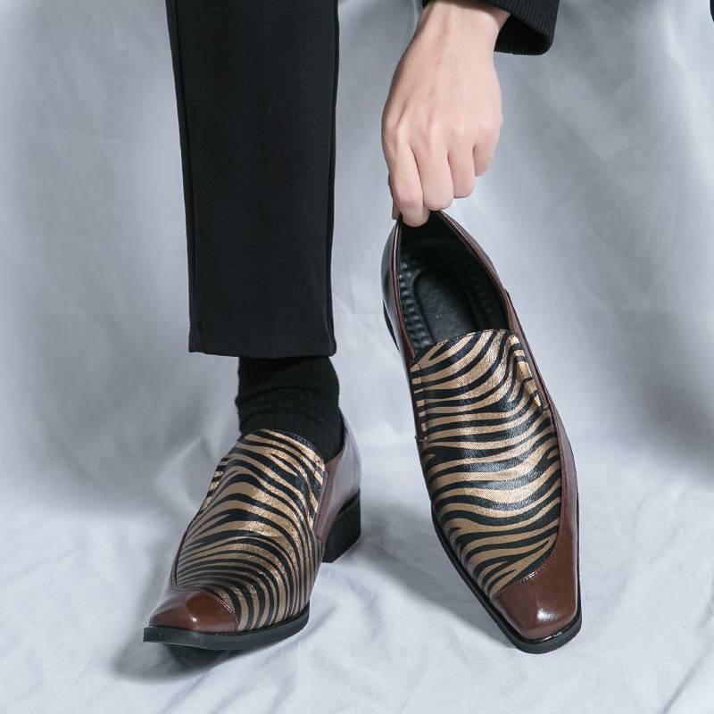 Scarpe da uomo in pelle taglie forti 46 Codice 2025 Scarpe casual formali per parrucchieri Suola in poliammide Superficie in gomma_voghion.com