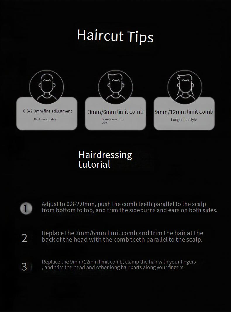 Hair Trimmer Hair Clipper Electric Hair Clipper Rechargeable Hair Clipper Adult Baby Children Electric Razor Home_voghion.com