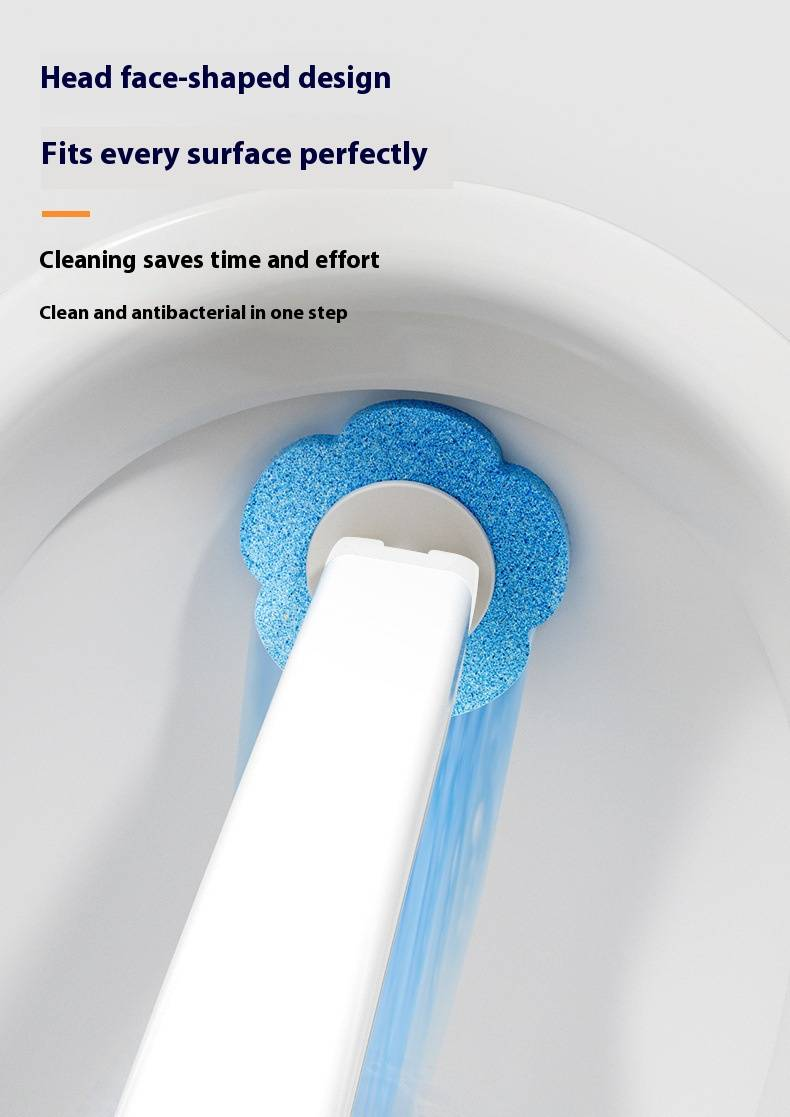 Disposable Toilet Brush Set With 6 Replaceable Heads, Compact & Hygienic Bathroom Cleaning Tool For Home & Travel_voghion.com