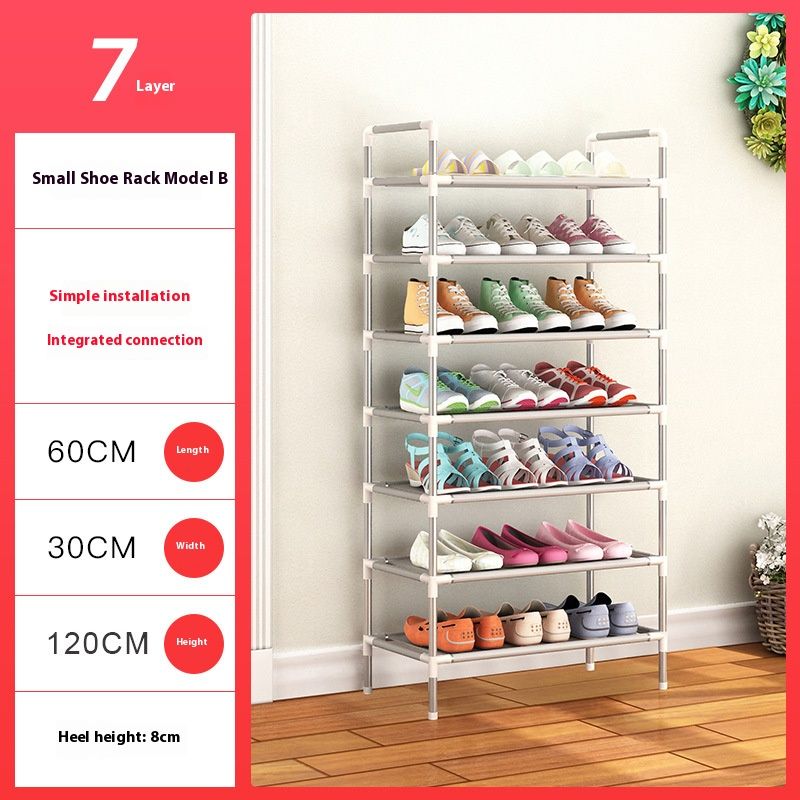 Scarpiera modulare in metallo – Organizzatore per scarpe impilabile da 2 a 7 ripiani con maniglie, salvaspazio per l'ingresso (rosa/nero/colori moderni)_voghion.com