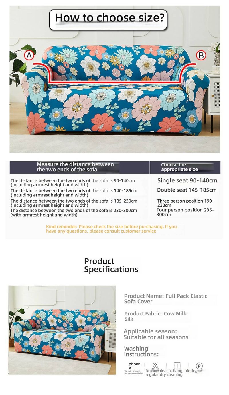 Hochwertige Polyester-Stretch-Sofabezüge – Universelle Passform für Einzelsitzer, umfassender Schutz, leicht zu waschende Schonbezüge in einfarbigen und trendigen Drucken_voghion.com