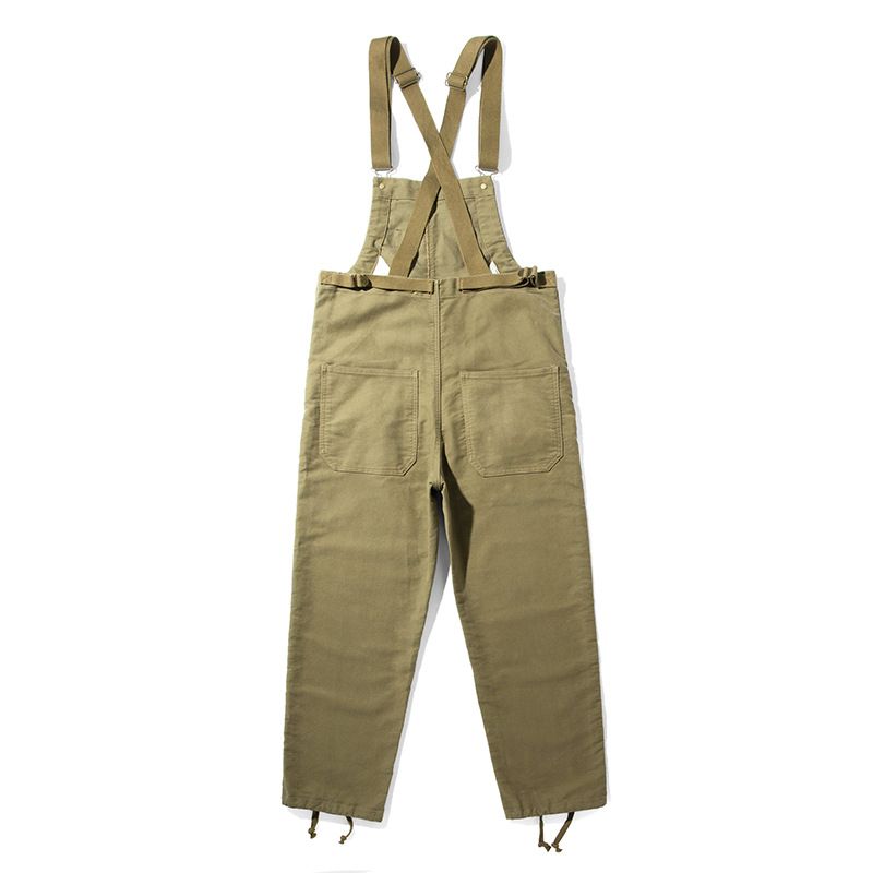 Men's loose straight leg broadleg suspender jumpsuit_voghion.com