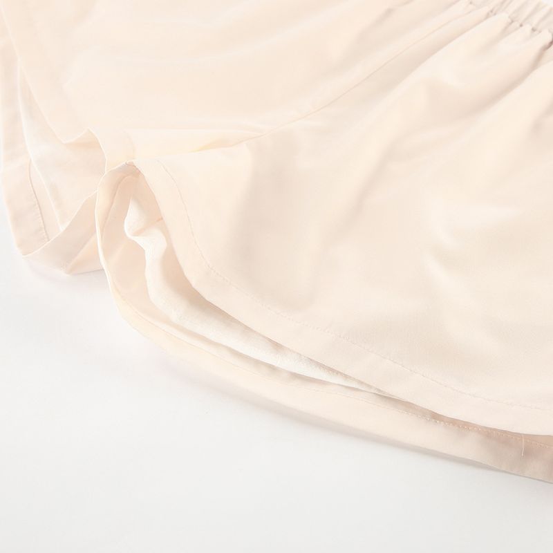 Vêtements pour femmes, mode, col en V, débardeur, short, costume d'été kaki, costume de travail deux pièces pour femmes_voghion.com