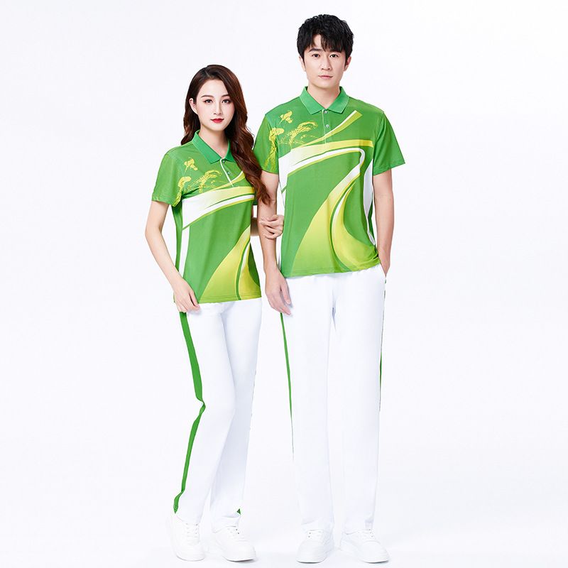 Summer Jiamusi Square Dance Fitness Exercise Clothing Set For Women Men, Middle-aged And Elderly Plus Size Group Uniform_voghion.com