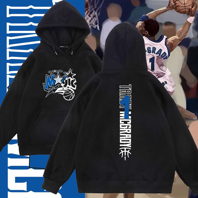 370G Basketball Vertical Magic Team Mcgrady Langarm-Kapuzenpullover für Männer und Frauen im Herbst und Winter, locker sitzend, trendig_voghion.com