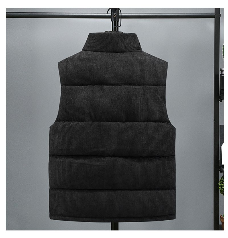 Vīriešu korejiešu versijas velveta ikdienas dūnu kokvilnas silta ziemas āra veste H838_voghion.com