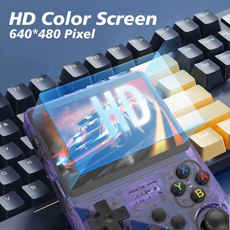 128G R36S Retro Handheld Video Game Console Linux System 3.5 Inch IPS Screen R35s Pro Portable Pocket Video Player 64GB Games_voghion.com