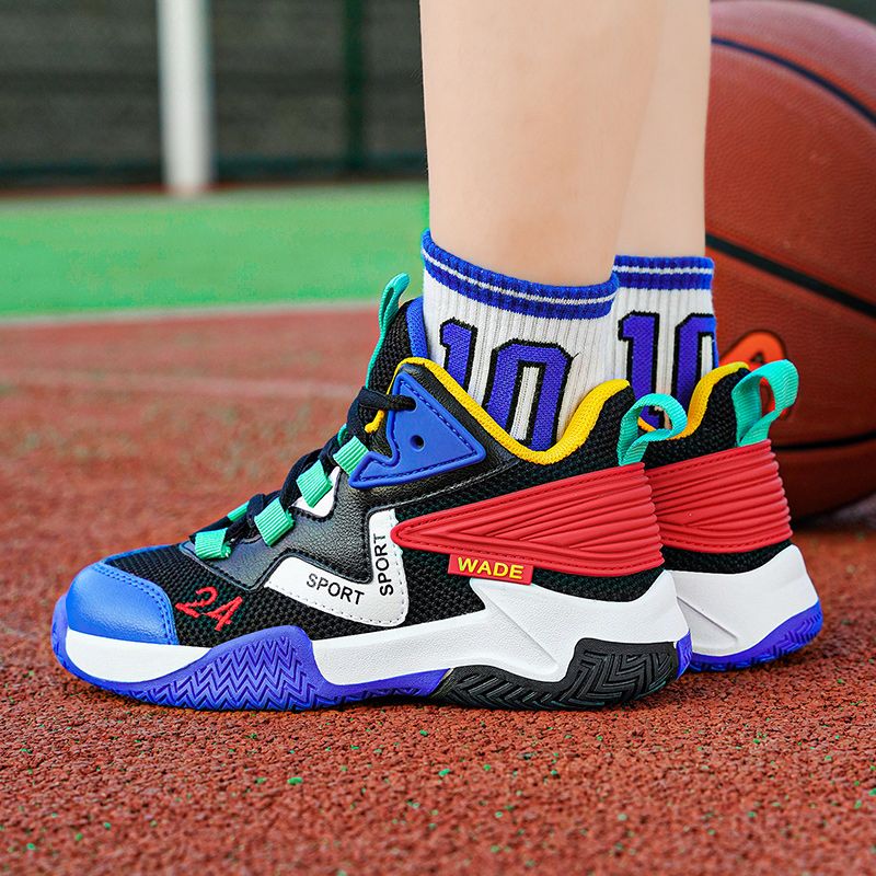 Outdoor Kids Snes 5-16Years Boys Basketball Shoes 2024 Fashion Children's Soft Sole Breathable Running & Walking_voghion.com