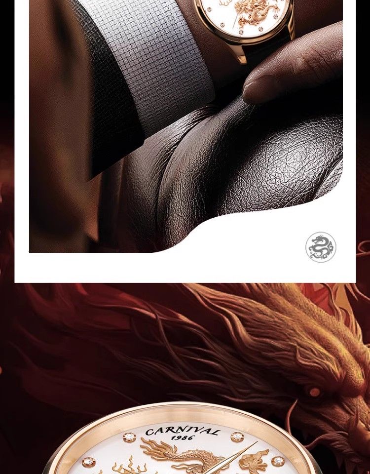 CARNIVAL Mens Automatic Dress Watch Brand Luxury Mechanical Wristwatches For Men Original NH36 Movement Waterproof Reloj Hombre_voghion.com