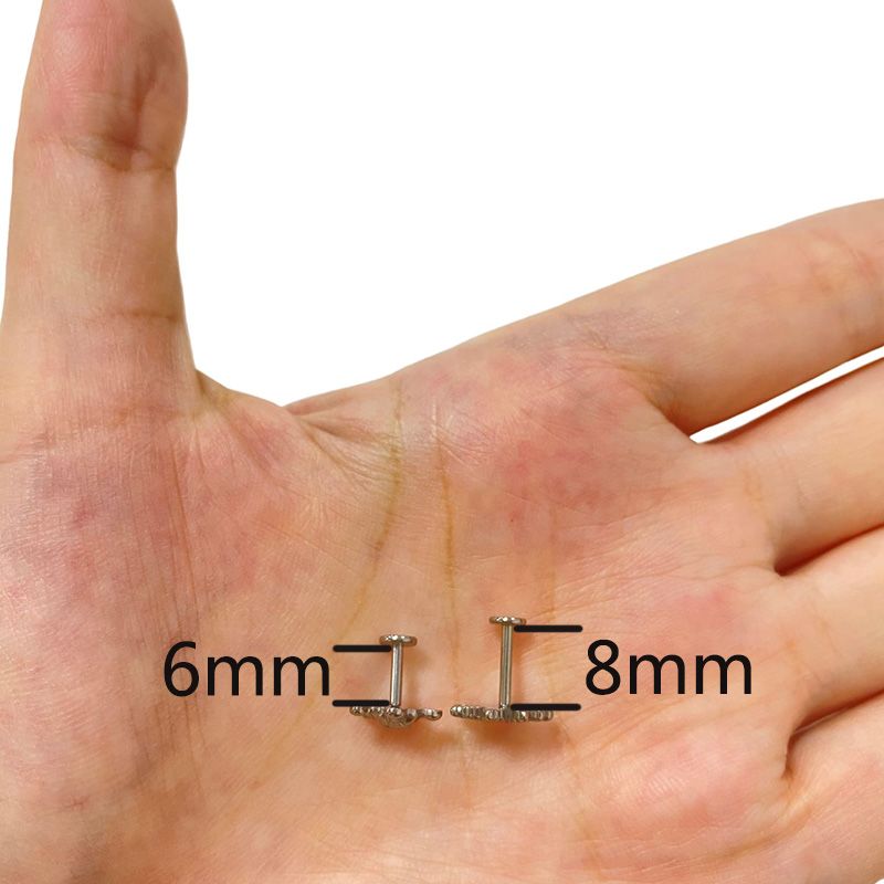 Catena pendente in titanio G23, orecchini garofano Fianit, labbra superiori, pelle sintetica, gioielli per piercing_voghion.com