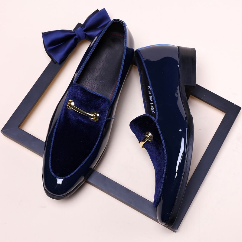 Scarpe eleganti da uomo in pelle verniciata Shadow Scarpe da sposo alla moda di lusso Scarpe da uomo di lusso in stile italiano Oxford_voghion.com