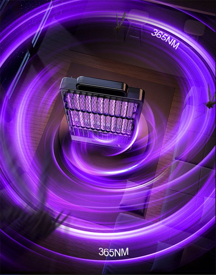 USB Rechargeable Electric Mosquito Killer - Outdoor UV Light Trap With Photocatalyst Technology & 2000V Zapping Grid_voghion.com