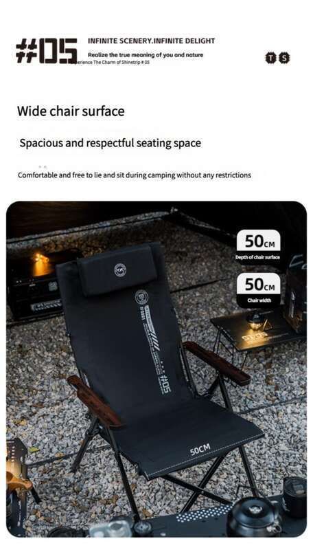 Sedia da campeggio pieghevole Shanqu Shinetraip05 Series, regolabile su quattro livelli, con supporto multi-punto, per esterni_voghion.com