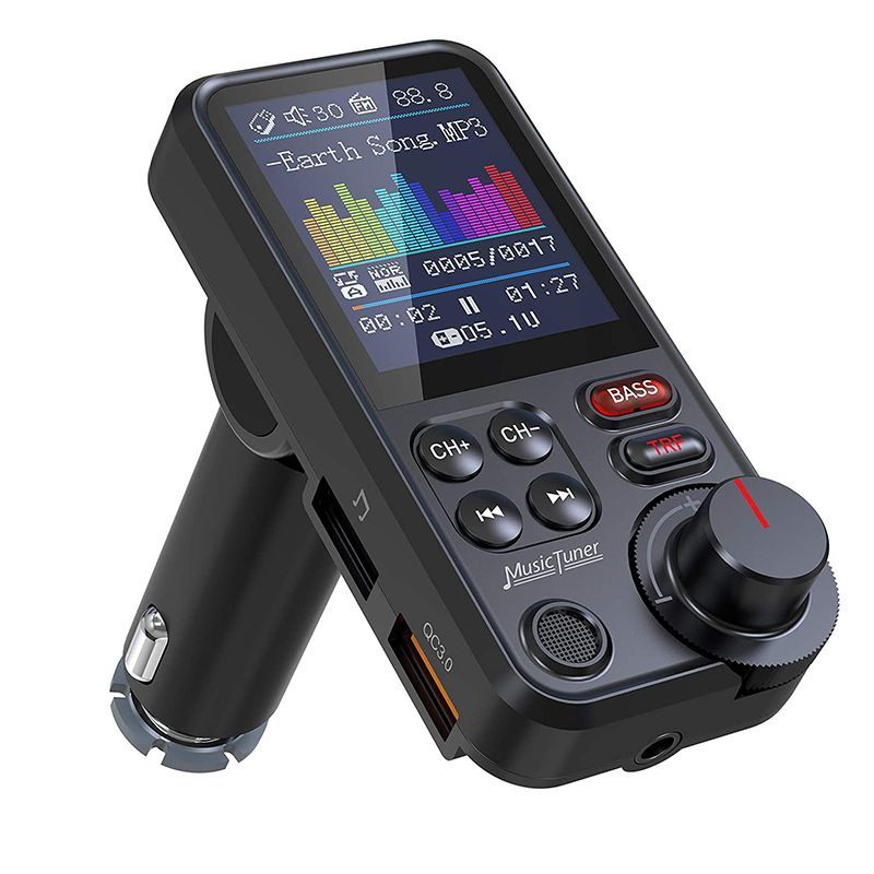 Color Screen MP3 Bluetooth Hands-Free QC3.0 Fast Charging Car Charger Card Slot High-Fidelity HiFi Lossless Music Player_voghion.com