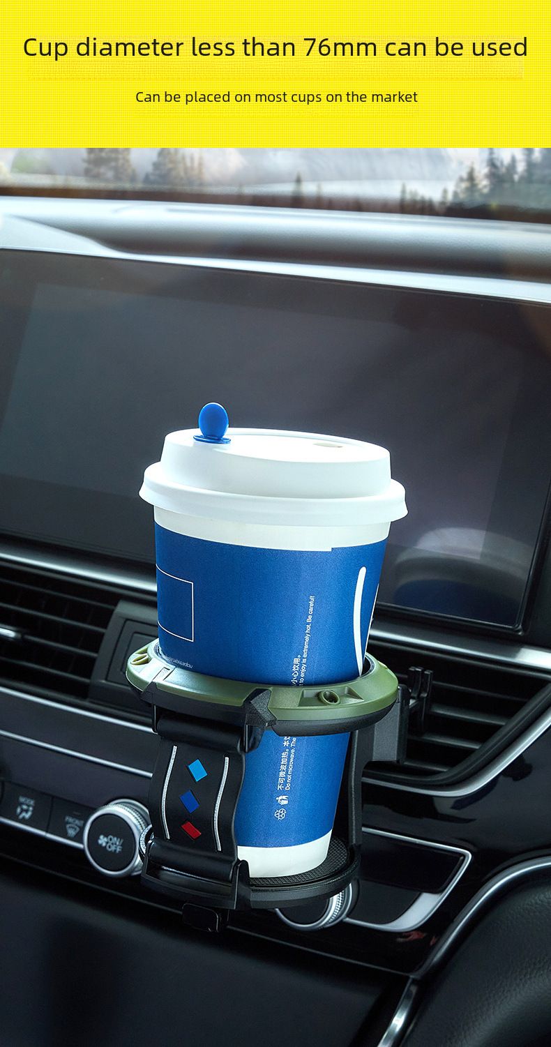 Porte-gobelet d'eau de voiture, sortie de climatisation de voiture, porte-gobelet de thé au lait, cendrier, support de fixation avec crochet_voghion.com