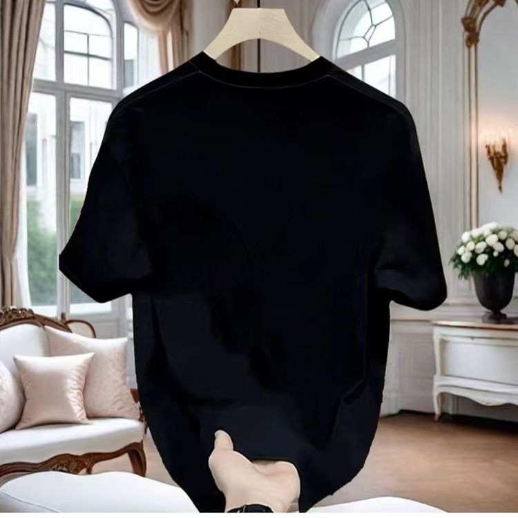 Maglietta da uomo a maniche corte in puro cotone 200g, versione coreana, versatile, estiva, alla moda_voghion.com