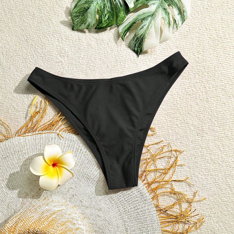 Außenhandel Bademode Neue Europäische Und Amerikanische Sexy Bikini Einfarbig Strand Badeanzug Weibliche Dreieck Bikini Badehose_voghion.com
