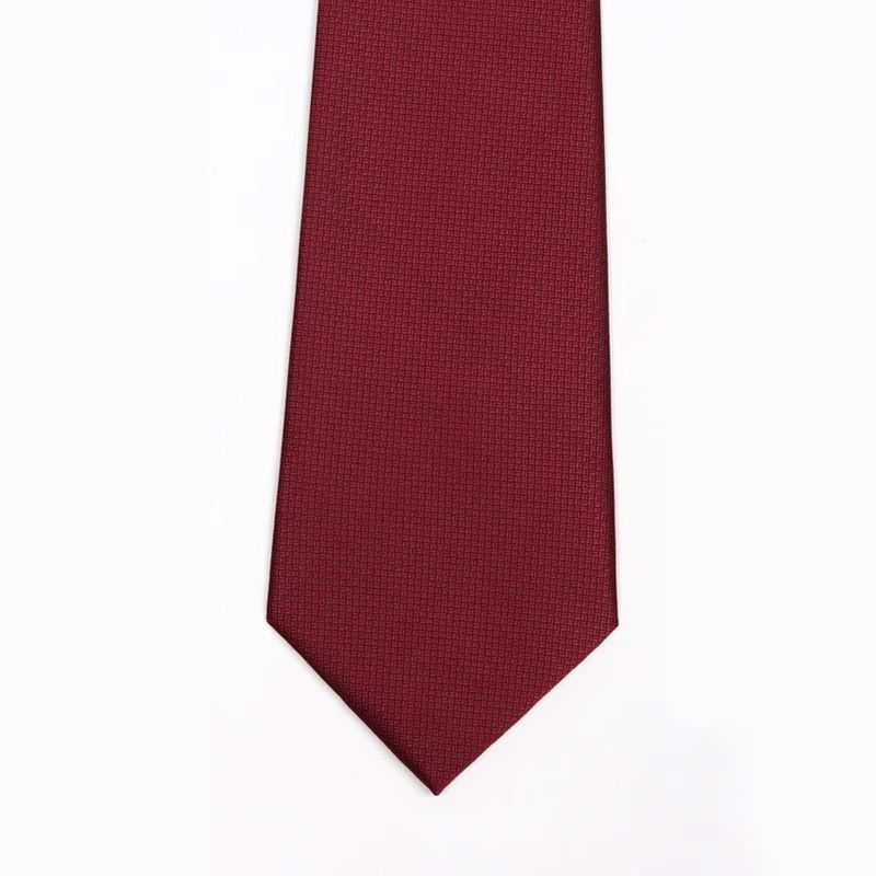 Public Institution Civil Servant Standard-Free Universal Zipper Tie No-Need-to-Tie Men's Lazy Formal Shirt Pure Red Navy_voghion.com