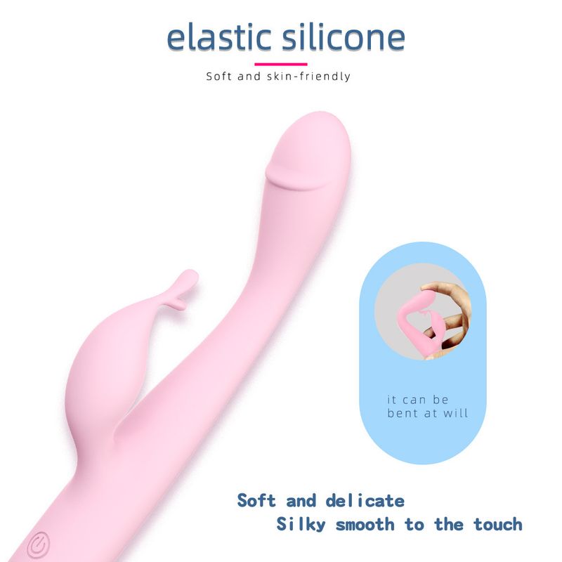 Vibromasseur de massage rechargeable Shirley pour femme, double point G, produits pour adultes_voghion.com