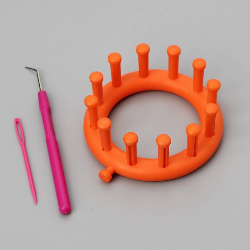 Einfache DIY handgemachte Wolle stricken Werkzeug Blume Mesh Rund Wolle Knitter_voghion.com